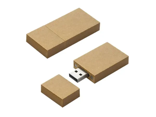 Memorias Usb De Carton Reciclado con tapa magnética para branding ecológico Dot Factory