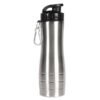 Cilindro Acero inoxidable de 750 ml con arnés de aluminio y tapa de seguridad para uso corporativo.