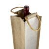 Estuche para vinos Palermo de yute natural con asas de madera e interior plastificado para regalos corporativos sustentables Dot Factory
