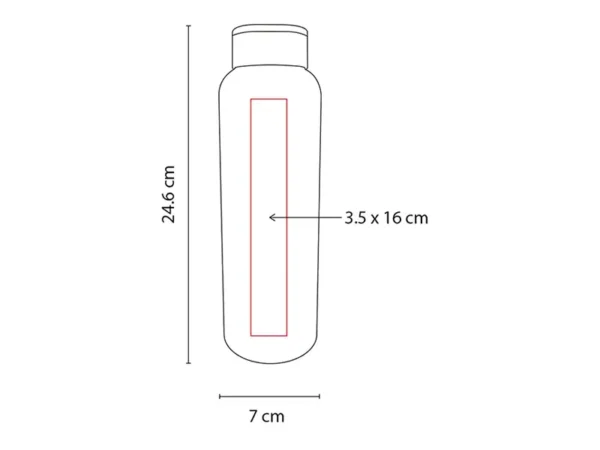 Cilindro Alex de Tritán traslúcido de 800ml con tapa twist-off. Medidas