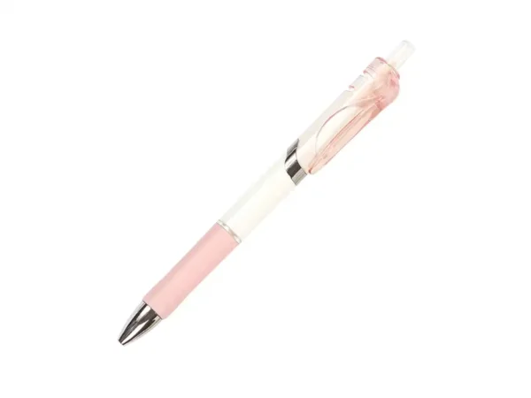 Bolígrafo Balazé de Gel de Acción de Empuje - Plástico Blanco - Tinta Negra - Dot Factory