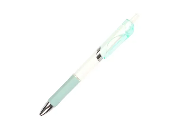 Bolígrafo Balazé de Gel de Acción de Empuje - Plástico Blanco - Tinta Negra - Dot Factory