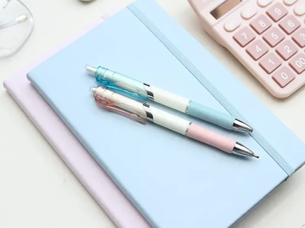 Bolígrafo Balazé de Gel de Acción de Empuje - Plástico Blanco - Tinta Negra - Dot Factory