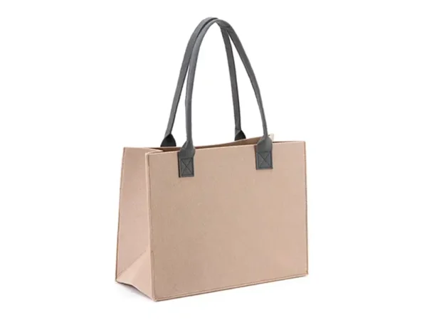 Bolso Kolda De Fieltro - Diseño Cuadrado, Doble Asa - 43x28x14 cm - Dot Factory