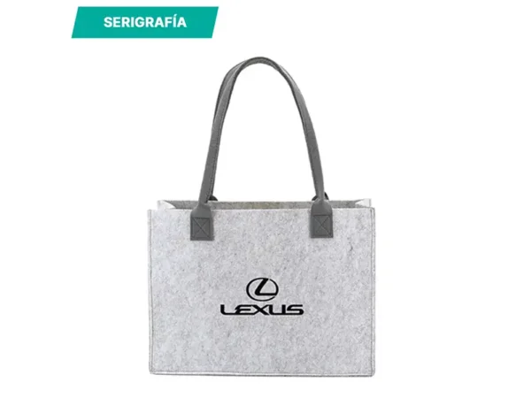 Bolso Kolda De Fieltro - Diseño Cuadrado, Doble Asa - 43x28x14 cm - Dot Factory