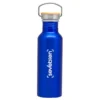 Botella Armin De Agua Personalizada de aluminio 750 ML con tapa de bambú y manija de acero, cilindro para agua personalizado para incentivos corporativos en caja Kraft.