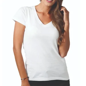Playera Cuello En V de algodón premium de 150 gr para uniformes y regalos corporativos.