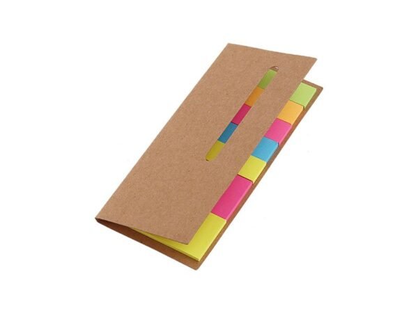 Set Adhesivos 7 Colores con banderines de papel y cubierta de cartón para oficina corporativa