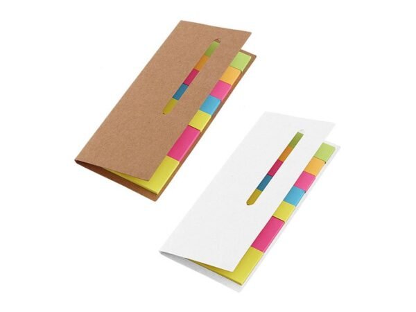 Set Adhesivos 7 Colores con banderines de papel y cubierta de cartón para oficina corporativa