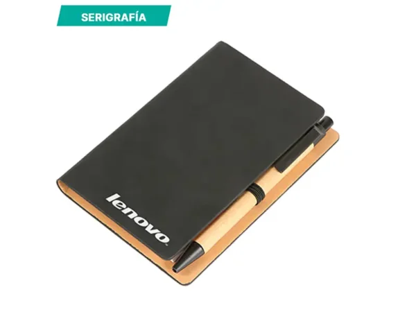 Juego Payoh - Bloc de notas adhesivo con cubierta de PU y bolígrafo - Dot Factory