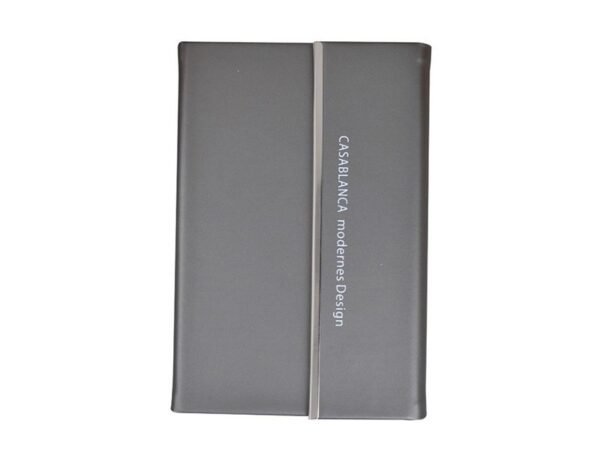 Set Palermo ejecutivo con libreta de filo metálico bolígrafo identificador de maletas y estuche de regalo