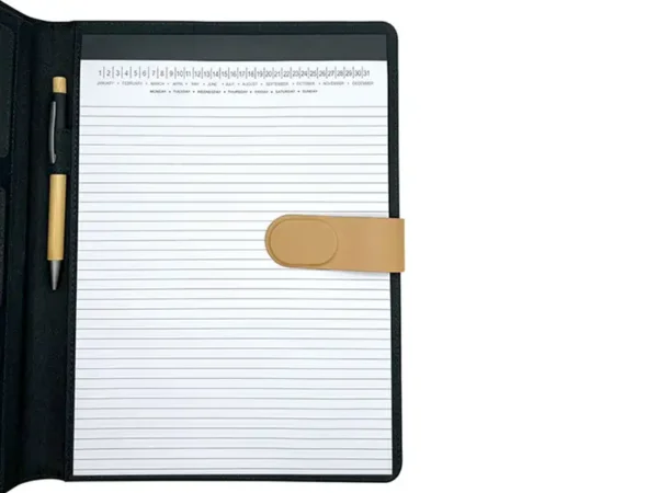 Interior del Porta Documentos Tokio con portabolígrafos y compartimentos organizadores, ideal para oficina