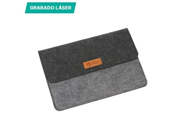 Funda Cariola para Laptop en Fieltro con Detalle de Curpiel - Dot Factory