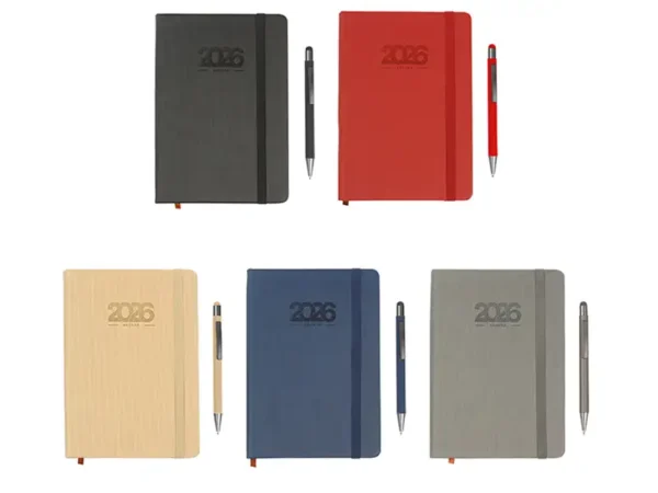 Agenda Diaria Giordano 2026 - Set con Pluma y Caja de Regalo - Dot Factory