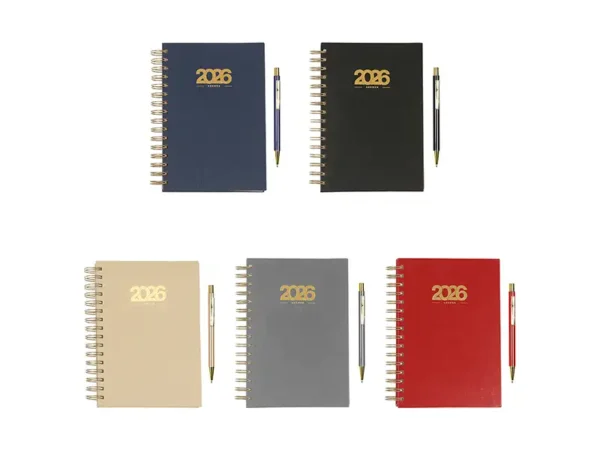 Agenda Diaria Bernetti 2026 - Set Completo con Detalles en Dorado - Dot Factory