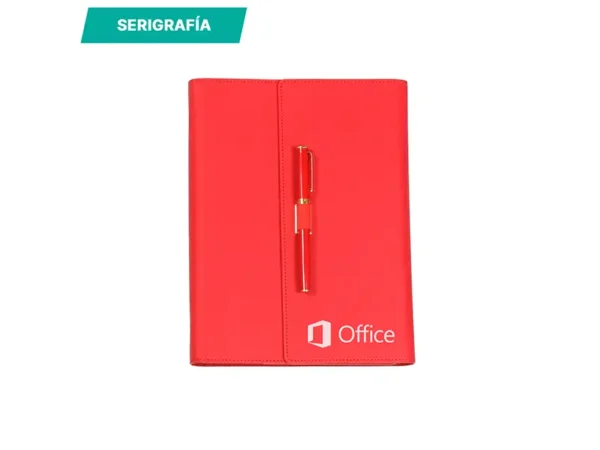 Libreta Artashat de Cuero Sintético B5 con Bolígrafo Metálico - Dot Factory