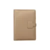 Carpeta Kapan tamaño A5 en cuero sintético colores beige café negro y verde militar para agentes inmobiliarios. Color Beige