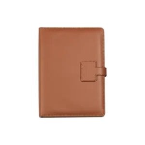 Carpeta Kapan tamaño A5 en cuero sintético colores beige café negro y verde militar para agentes inmobiliarios