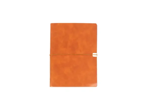 Libreta Corvino, tipo carpeta en poliuretano con cierre de resorte y detalle metálico para laboratorios farmacéuticos