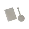 Set Sautens de porta pasaporte y etiqueta de maleta en curpiel colores Gris