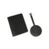 Set Sautens de porta pasaporte y etiqueta de maleta en curpiel colores negro