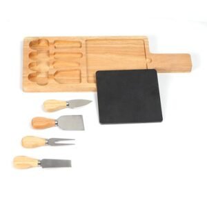 Tabla Malindi de Bambú con Cortadores de Acero Inoxidable - Ideal para Quesos - Dot Factory