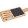 Tabla Malindi de Bambú con Cortadores de Acero Inoxidable - Ideal para Quesos - Dot Factory