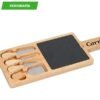 Tabla Malindi de Bambú con Cortadores de Acero Inoxidable - Ideal para Quesos - Dot Factory