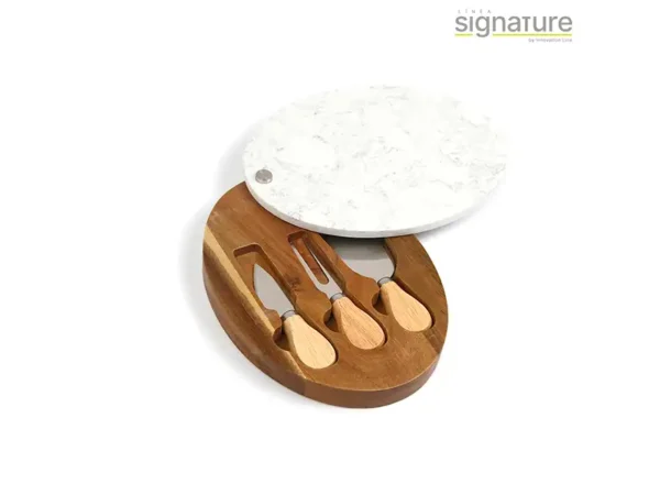 Set De Quesos Pikine - Tabla de Quesos Madera y Mármol - Dot Factory