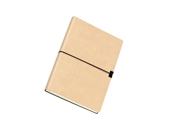 Libreta Rígida Poliuretano de poliuretano con resorte elástico y listón separador de 21x13.5 cm