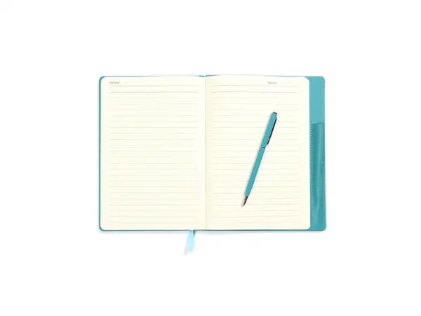 Libreta Duqm con Bolígrafo - Set de Curpiel Brillante - 96 Hojas - Dot Factory