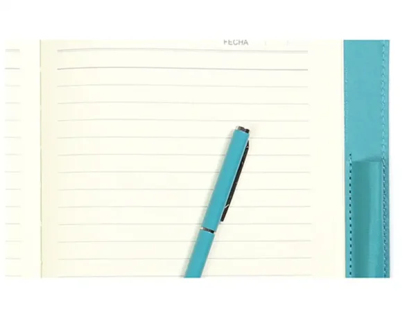 Libreta Duqm con Bolígrafo - Set de Curpiel Brillante - 96 Hojas - Dot Factory