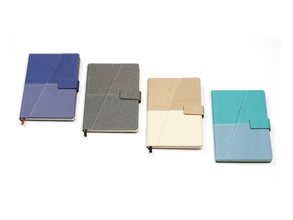 Libreta Haima bi-tono en curpiel tamaño A5 con imán de cierre - Dot Factory