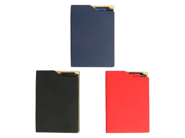 Libreta Raysut - Libreta con bolígrafo en PU tamaño A5 - Dot Factory