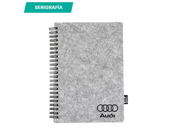 Libreta Bellaria A5 con Espiral y 80 Hojas - Gris - Dot Factory