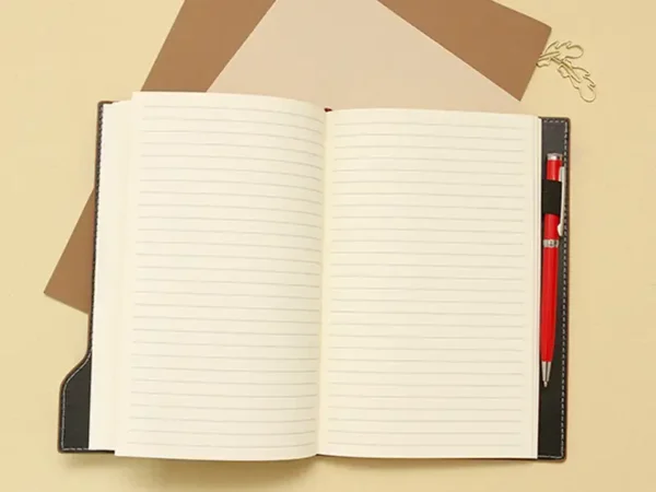 Libreta Zabbar de PU para empresas - 80 hojas rayadas - Dot Factory