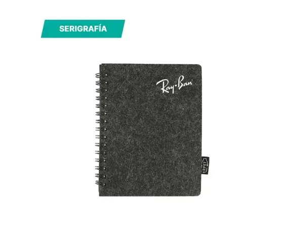 Libreta Bugibba ecológica de fieltro RPET - 80 hojas rayadas - Dot Factory
