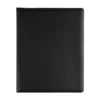 Carpeta Yamdena de curpiel negro con block A4 y compartimentos internos para organización en empresas tecnológicas
