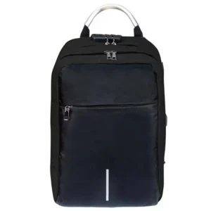 Backpack Lebron de nylon waterproof negro con salida USB, candado de seguridad y sistema trolley.