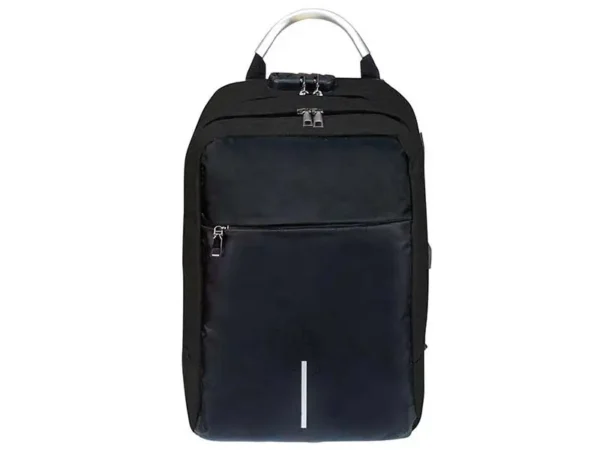 Backpack Lebron de nylon waterproof negro con salida USB, candado de seguridad y sistema trolley.