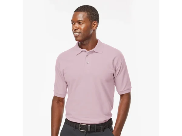 PLAYERAS TIPO POLO de piqué 100% algodón ring spun de 230 gr con cuello tejido y 3 botones para uniformes corporativos.