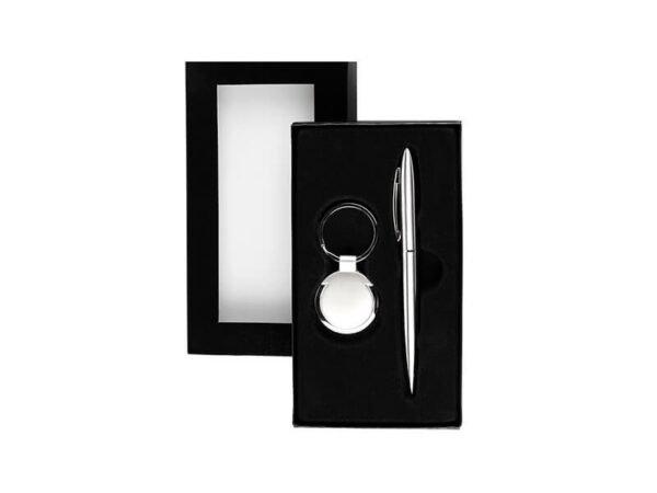 Set Condesa - Llavero Redondo y Bolígrafo Metálico B2B - Dot Factory