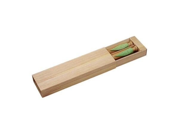 Set de Boligrafo y Lapicero Bamboo y trigo para kits de bienvenida empresarial