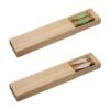 Set de bolígrafo y lapicero de fibra de bambú y trigo para kits de bienvenida empresarial