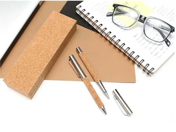 Set De Plumas Lublin - Estuche de corcho natural - Dot Factory