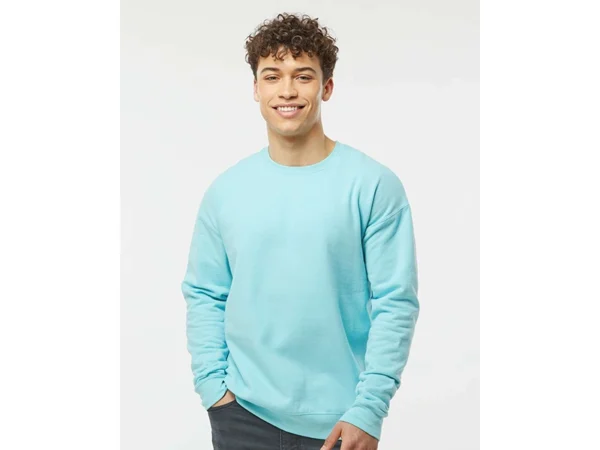 Sudadera unisex de felpa cuello redondo de 254 gr, mezcla algodón-poliéster con puños y pretina de licra para empresas.