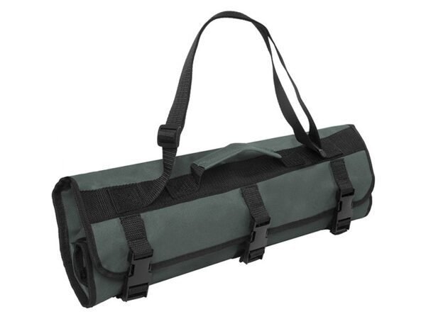 Set de BBQ Spring con accesorios de acero inoxidable y estuche de poliéster para asador corporativo.