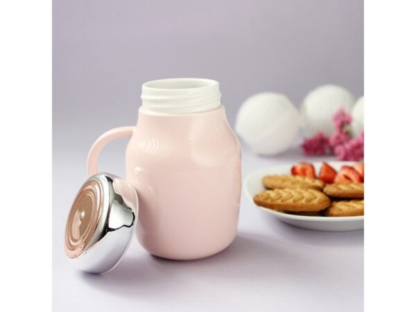 Taza Promocional Cafe de cerámica con tapa y asa capacidad 450 ml para oficina