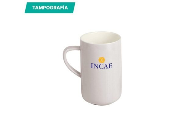 Taza Vailima de cerámica 650 ml con acabado brillante, taza personalizada apta para microondas para regalos institucionales y programas de fidelización.