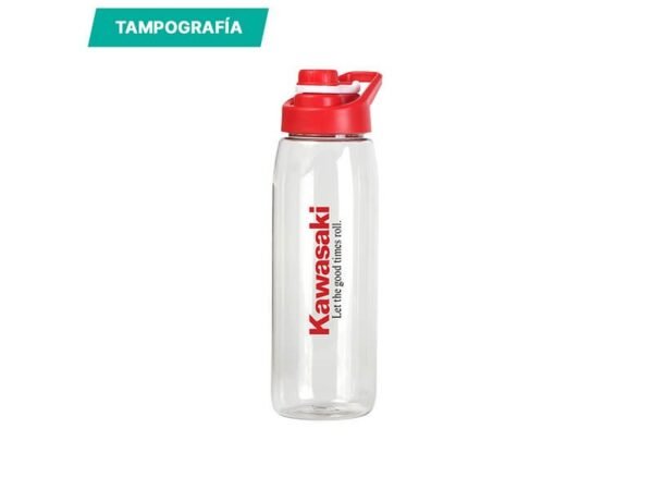Botella Gangemi de PETG 860 ml con tapa de rosca, botella plástica personalizada para fuerza de ventas y equipos comerciales en campo.
